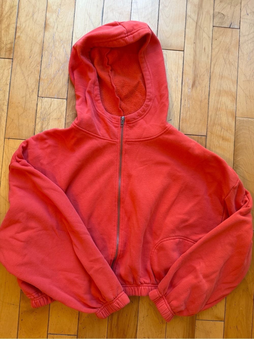 Urban Outfitters BDG Cropped Fleece Full-Zip Hoodie